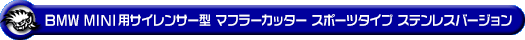BMW MINI【F54 Clubman Cooper S/Cooper SD】(左右2本出し仕様)用サイレンサー型 マフラーカッター スポーツタイプ ステンレスバージョン