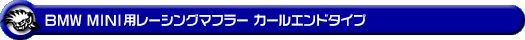 BMW MINI【R53 Cooper S】（GH-RE16｜W11B16A｜スーパーチャージャー車｜6MT・6AT｜2WD｜センター2本出し仕様）用レーシングマフラー カールエンドタイプ