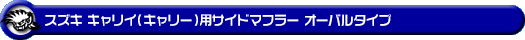 スズキ キャリイ（キャリー）（3BD-DA16T｜2WD・4WD｜後期モデル）用サイドマフラー オーバルタイプ