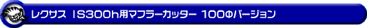 レクサス IS300h(DAA-AVE30|ハイブリッド車|2WD)用マフラーカッター 100Φバージョン