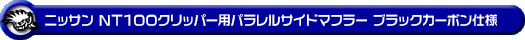 ニッサン NT100クリッパー（3BD-DR16T｜2WD・4WD｜後期モデル）用パラレルサイドマフラー ブラックカーボン仕様
