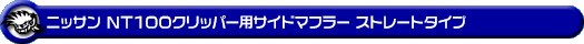 ニッサン NT100クリッパー（3BD-DR16T｜2WD・4WD｜後期モデル）用サイドマフラー ストレートタイプ