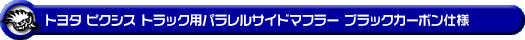 トヨタ ピクシス トラック（EBD-S500U・EBD-S510U｜2WD・4WD）用パラレルサイドマフラー ブラックカーボン仕様