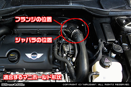 BMW MINI【R55 Clubman Cooper S・John Cooper Works】（ABA-MM16・ABA-MMJCW｜N18B16A｜ターボ車｜6MT・6AT｜マイナーチェンジ前モデル）用大型チャンバー型パワーエアクリーナーKit バリエーション