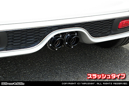 BMW MINI【F55 5Door CooperS】（DBA-XU20M・DBA-XS20｜B48A20A｜ターボ車｜6MT・6AT｜2WD｜センター2本出し仕様）用プライムマフラー スラッシュタイプ