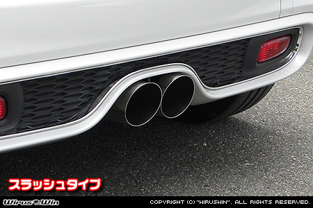 BMW MINI【F56 3Door CooperS】（CBA-XR20M・DBA-XM20｜B48A20A｜ターボ車｜6MT・6AT｜2WD｜センター2本出し仕様）用レーシングマフラー スラッシュタイプ
