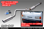 スズキ キャリイ（キャリー）（V-DD51T｜4WD｜ヘッドライト形状：角目タイプ）用 コンパクトマフラー ポッパータイプ