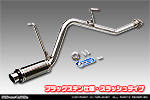 スズキ エブリイ バン（エブリー バン）（LE-DA62V・TE-DA62V・UE-DA62V・GBD-DA62V｜ターボ車｜5型〜6型）用 D−プライムマフラー ブラックステン仕様 スラッシュタイプ