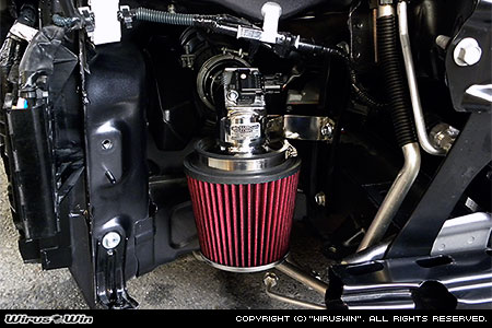 トヨタ ハイエース・レジアスエース（200系・2.0L,2.7Lガソリン車・2004年8月(平成16年8月)〜2010年7月(平成22年8月)・【1型・2型】）用パワーフィルター・ファンネルKit