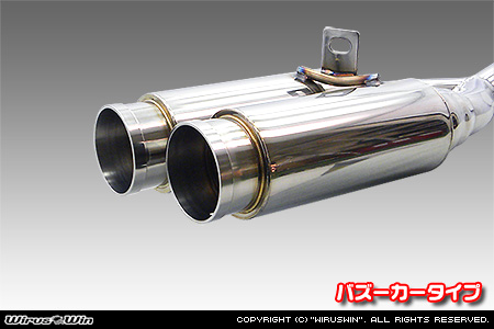 【JB23】ジムニー用左出しコンパクトツインマフラー バズーカータイプ