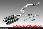 【JB23】ジムニー用 左出しD−プライムツインマフラー ブラックステン仕様 スラッシュタイプ