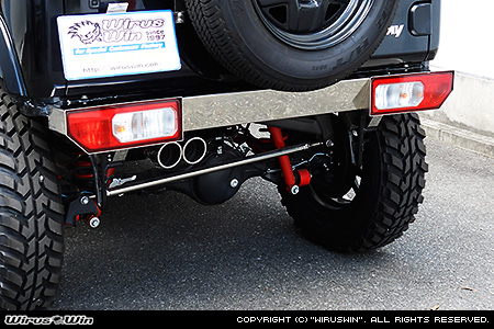 【JB74】ジムニーシエラ用パイプバンパー装着車・バンパーレス車専用 左出しツインマフラー