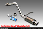 ダイハツ ムーヴ（LA-L900S・LA-L902S・UA-L900S・TA-L900S・GF-L900S・GF-L902S・GH-L900S｜ターボ車・NA（ノンターボ）車｜2WD）用 D−プライムマフラー ブラックステン仕様 スラッシュタイプ