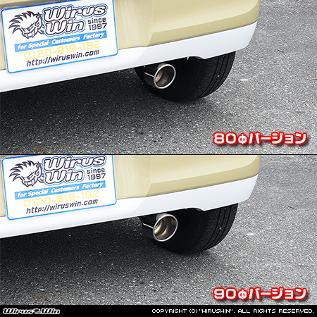 ダイハツ ムーヴ キャンバス(5BA-LA850S|ターボ車|2WD)用マフラーカッター ラインナップ