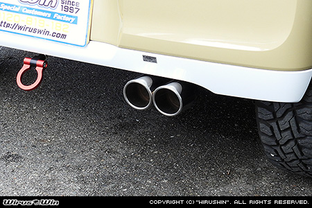 ダイハツ ムーヴ キャンバス（5BA-LA860S｜ターボ車｜4WD）用ツインマフラー