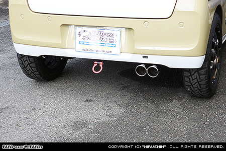 ダイハツ ムーヴ キャンバス（5BA-LA860S｜ターボ車｜4WD）用ツインマフラー