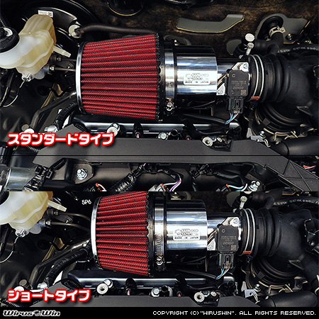 WirusWin/トヨタ プロボックス（5BE-NSP160V｜1.3L ガソリン車｜2WD）用大型チャンバー型パワーエアクリーナーKit バリエーション