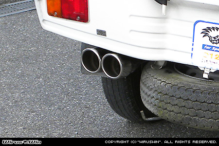 スバル サンバー バン（EBD-S331B｜VCターボ｜4WD｜前期モデル）用ツインマフラー