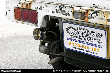 マツダ スクラム トラック（V-DJ51T・V-DJ51B・V-DK51T・V-DK51B｜2WD・4WD｜ヘッドライト形状：丸目タイプ）用コンパクトマフラー バズーカータイプ