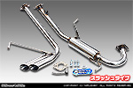 マツダ スクラム トラック（3BD-DG16T｜2WD・4WD｜後期モデル）用 サイドマフラー スラッシュタイプ
