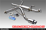 マツダ スクラム ワゴン（ABA-DG64W｜NA（ノンターボ）車｜AT車・MT車｜2WD・4WD）用 D−プライムマフラー ポリッシュステン仕様 スラッシュタイプ