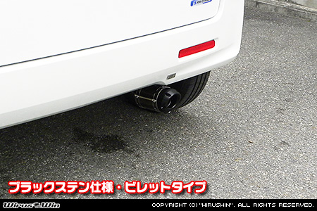 スズキ スペーシア・スペーシア カスタム・スペーシア カスタムZ（DAA-MK42S｜ターボ車・NA（ノンターボ）車｜2WD・4WD）用D−プライムマフラー ブラックステン仕様 ビレットタイプ