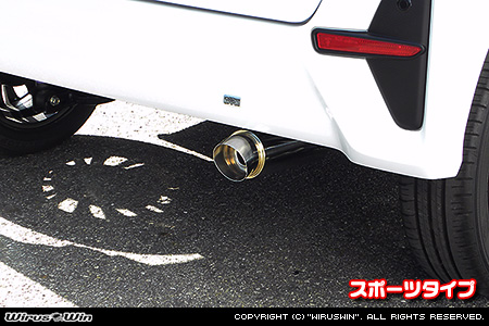 ダイハツ タント・タントカスタム・タント ファンクロス（5BA-LA660S・6BA-LA660S｜NA（ノンターボ）車｜4WD）用コンパクトマフラー スポーツタイプ