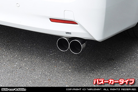 トヨタ ヴェルファイア（30系｜前期｜DBA-GGH30W・DBA-GGH35W｜2GR-FE・2GR-FKS（3,500cc）｜2WD・4WD）用ツインマフラー バズーカータイプ